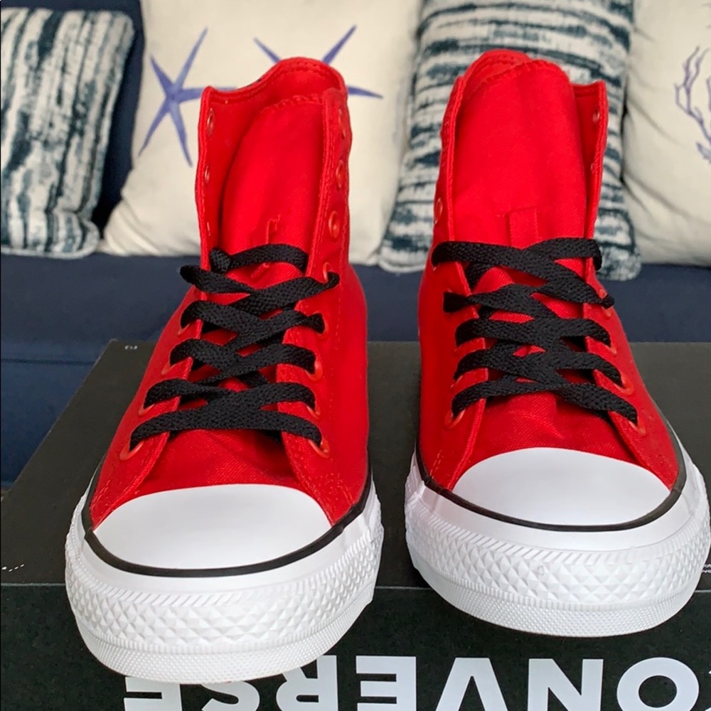 Converse CTAS Hi enamel red/black/white men’s - Picture 8 of 16